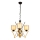 Kroonluchter met ketting VARANA 3xE27/40W/230V zwart/goud