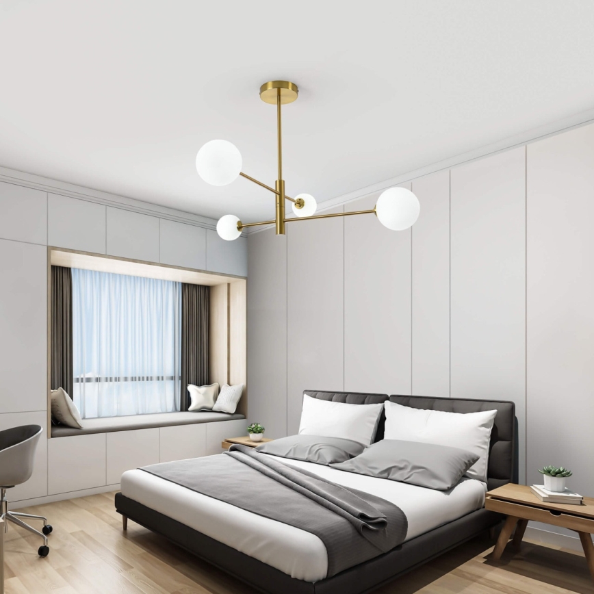 Kroonluchter met stang DORADO 4xG9/40W/230V goud