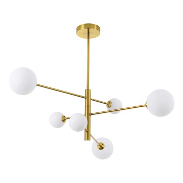 Kroonluchter met stang DORADO 6xG9/40W/230V goudkleurig