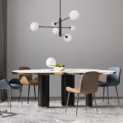 Kroonluchter met stang DORADO 6xG9/40W/230V zwart