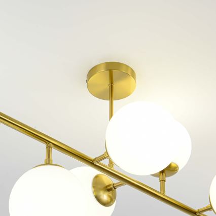 Kroonluchter met stang DORADO 8xE14/40W/230V goudkleurig