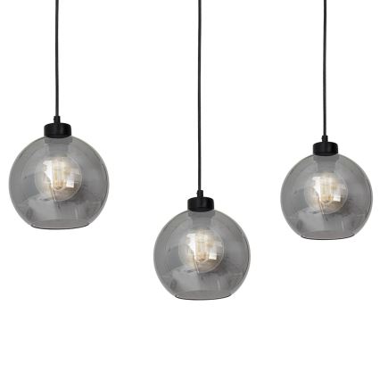 Kroonluchter SOFIA 3xE27/60W/230V zwart