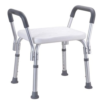 Kruk 55,5x56 cm zilver/wit