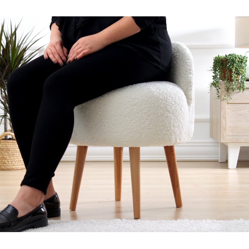 Kruk MIKI Ø 46 cm wit