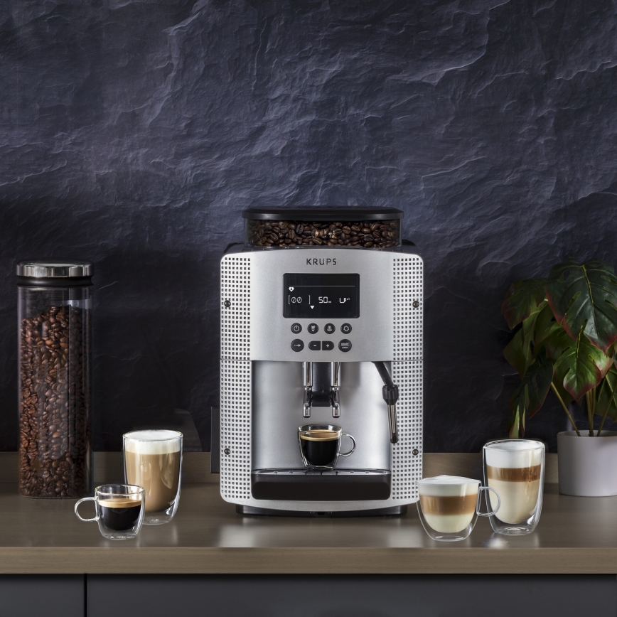 Krups - Automatische koffiemachine ESSENTIAL 1450W/230V zilver