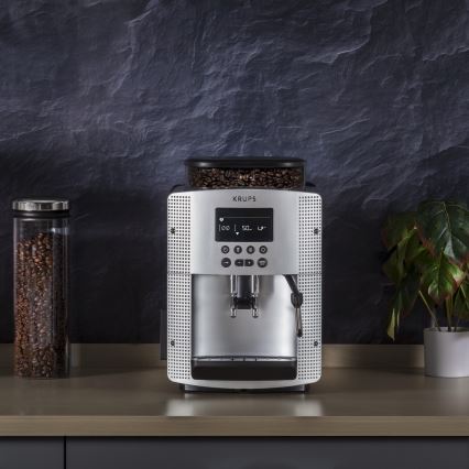 Krups - Automatische koffiemachine ESSENTIAL 1450W/230V zilver