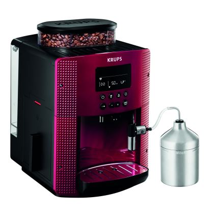 Krups - Automatische koffiemachine met melkcontainer ESSENTIAL 1450W/230V rood