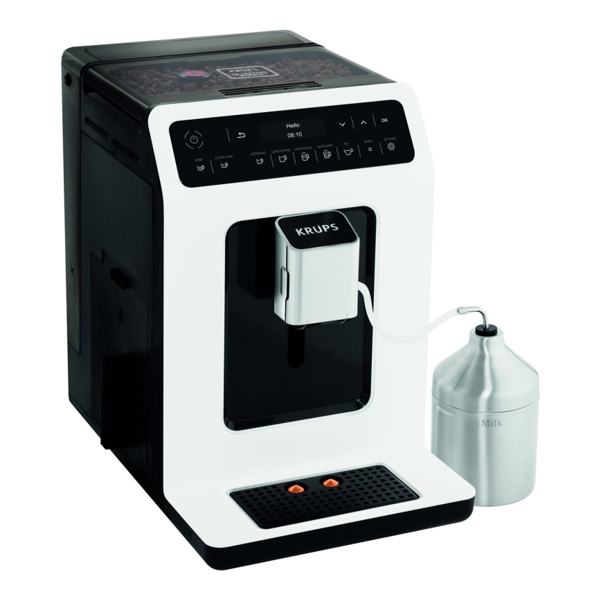 Krups - Automatische koffiemachine met melkcontainer EVIDENCE 1450W/230V wit
