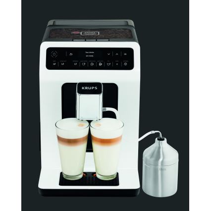 Krups - Automatische koffiemachine met melkcontainer EVIDENCE 1450W/230V wit
