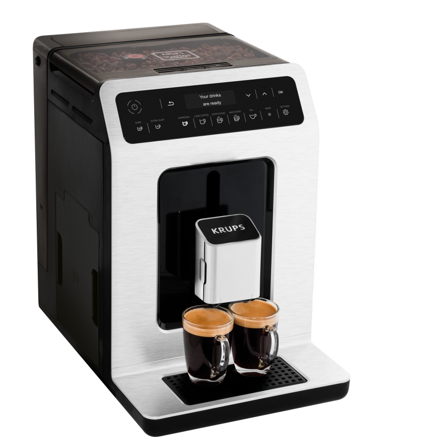 Krups - Automatische koffiemachine met melkcontainer EVIDENCE 1450W/230V wit