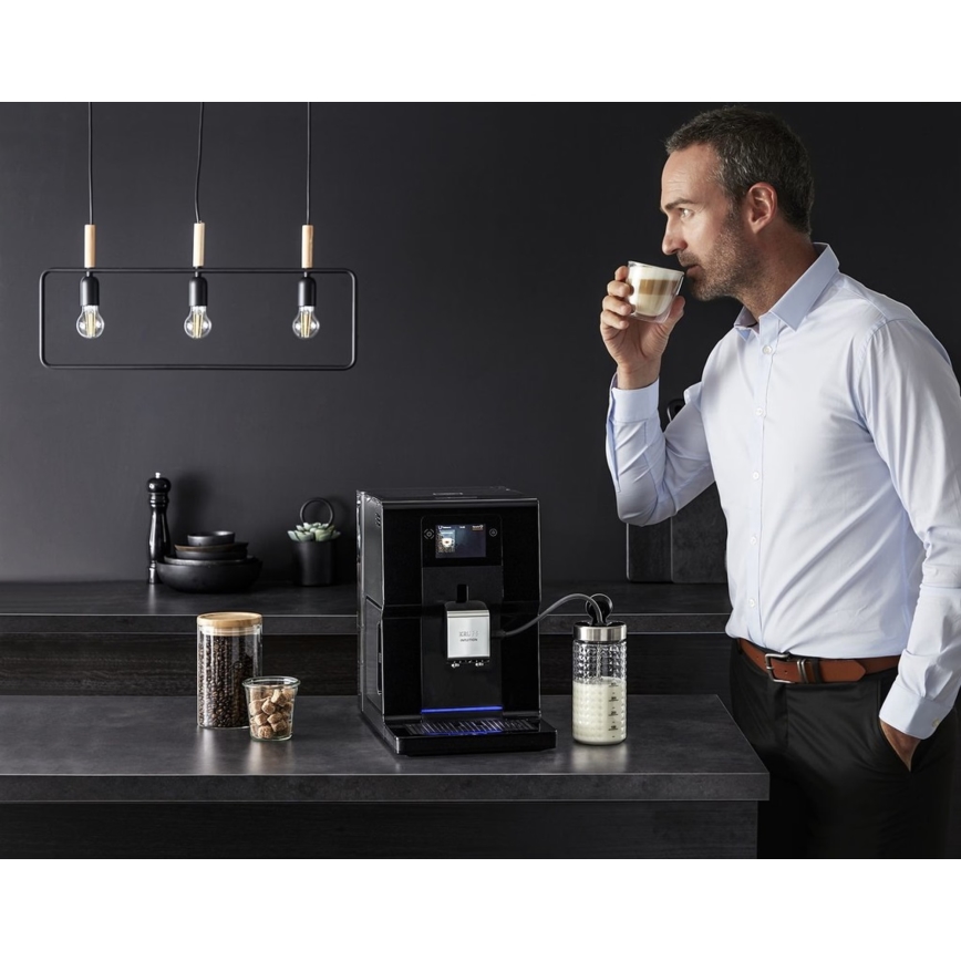 Krups - Automatische koffiemachine met melkcontainer INTUITION PREFERENCE 1450W/230V zwart
