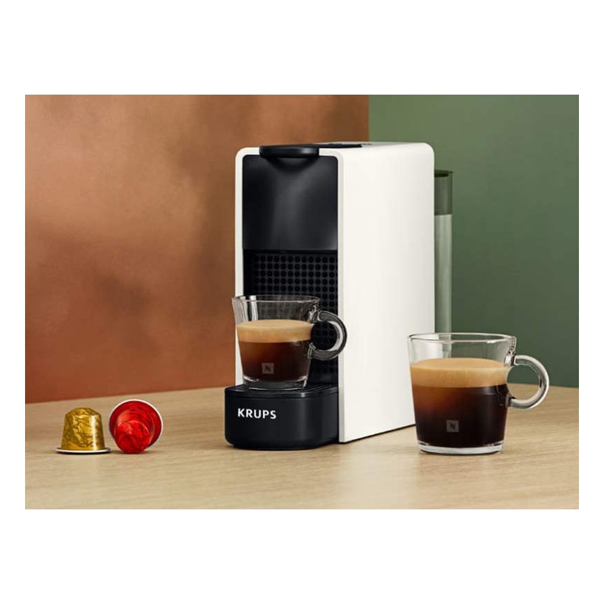Krups - Capsule-koffiezetapparaat NESPRESSO Essenza mini 1310W/230V wit