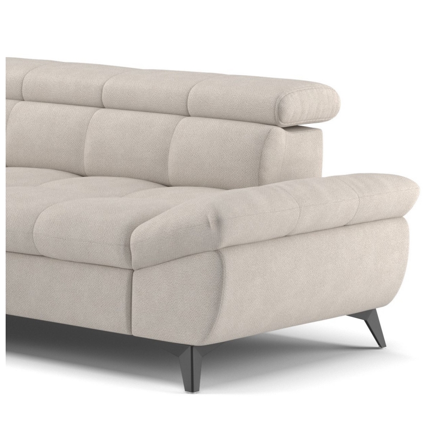 L-vormige opvouwbare hoekbank MARANO links beige
