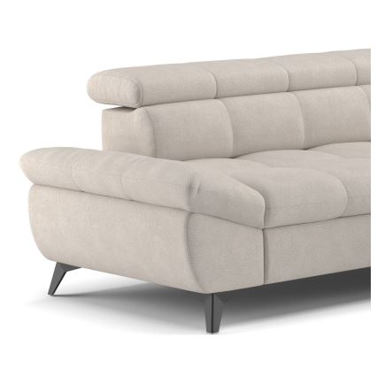 L-vormige opvouwbare hoekbank MARANO rechts beige