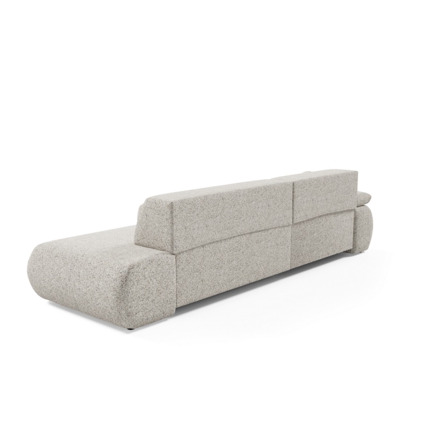 L-vormige opvouwbare hoekbank met opbergruimte PRATO links beige