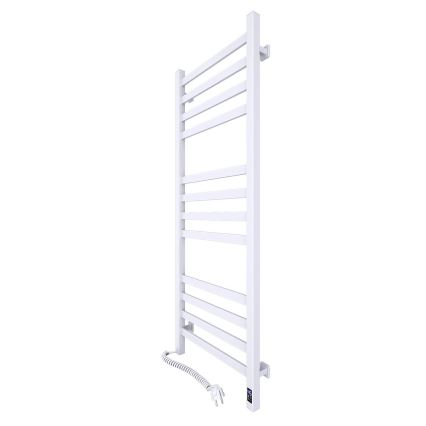 Badkamerhanddoekradiator met thermostaat AVANGARD 459W/230V 120,6 cm IP44 wit links vierkant