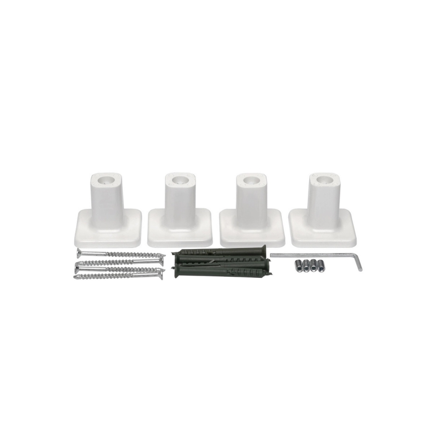 Badkamerhanddoekradiator met thermostaat AVANGARD 459W/230V 120,6 cm IP44 wit links vierkant