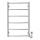 Ladder verwarmde handdoekradiator CLASSIC 100W/230V 81x53cm roestvrij/glanzend chroom rechts