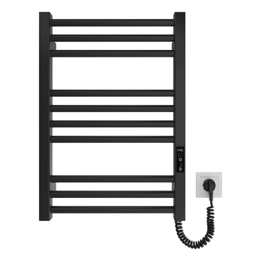Ladder verwarmde handdoekradiator HF DERBY 100W/230V 57x43 cm zwart