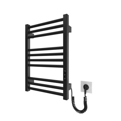 Ladder verwarmde handdoekradiator HF DERBY 100W/230V 57x43 cm zwart