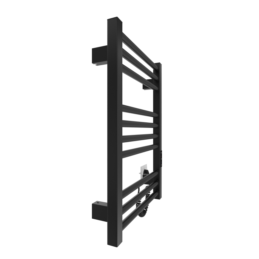 Ladder verwarmde handdoekradiator HF DERBY 100W/230V 57x43 cm zwart