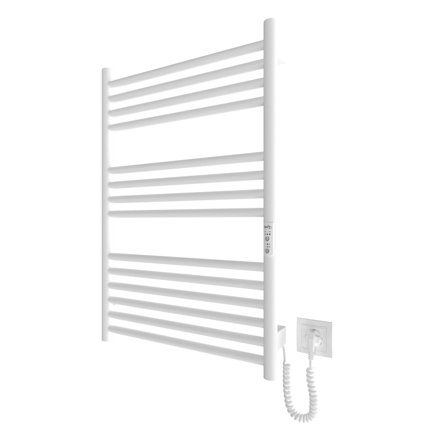 Ladder verwarmde handdoekradiator HF GREENWICH 170W/230V 77x53 cm wit rond
