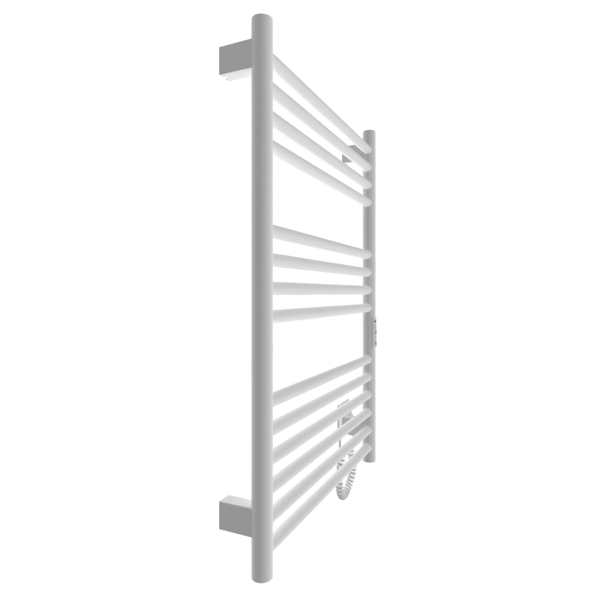 Ladder verwarmde handdoekradiator HF GREENWICH 170W/230V 77x53 cm wit rond
