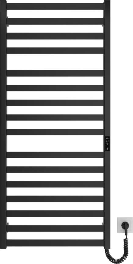 Ladder verwarmde handdoekradiator HF OXFORD 255W/230V 117x53 cm zwart