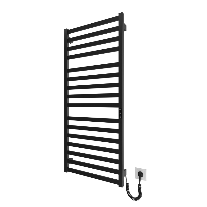 Ladder verwarmde handdoekradiator HF OXFORD 255W/230V 117x53 cm zwart
