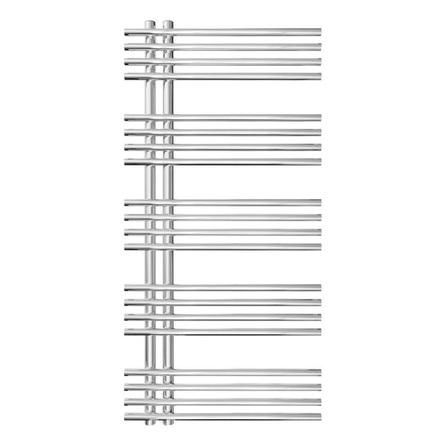 Ladder verwarmde handdoekradiator INOX 368W/230V 109x53 cm roestvrij/glanzend chroom