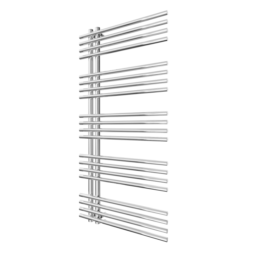Ladder verwarmde handdoekradiator INOX 368W/230V 109x53 cm roestvrij/glanzend chroom