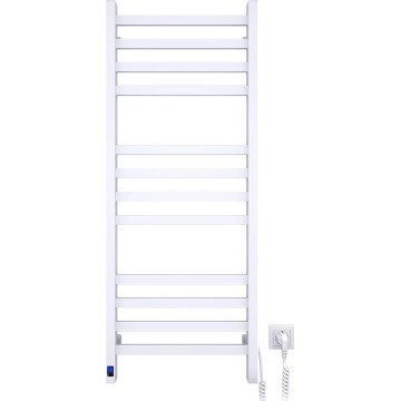 Ladderradiator voor badkamer met thermostaat AVANGARD 459W/230V 120,6cm IP44 wit rechts vierkant