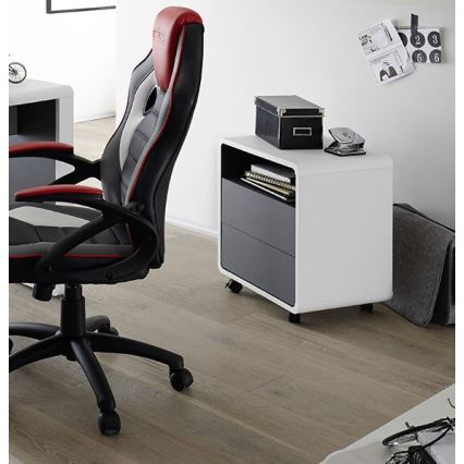Ladeblok TEO wit/antraciet