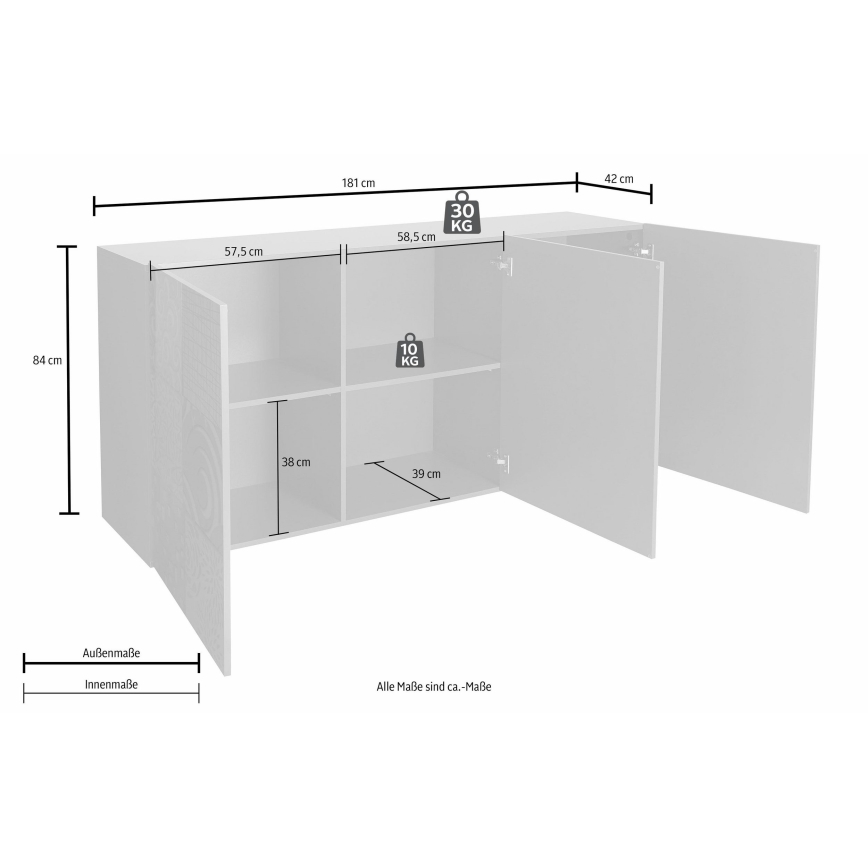 Ladekast ARIA Sonoma-eik