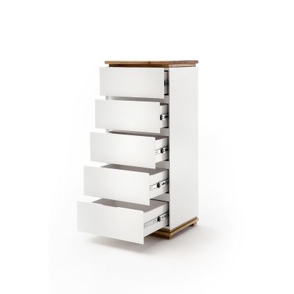 Ladekast ARVI wit/eiken