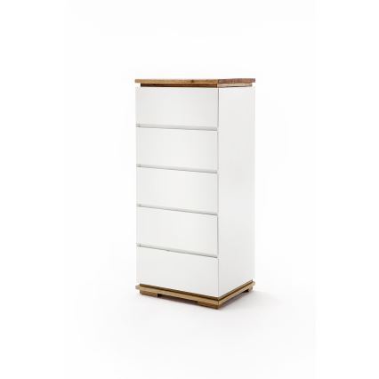 Ladekast ARVI wit/eiken