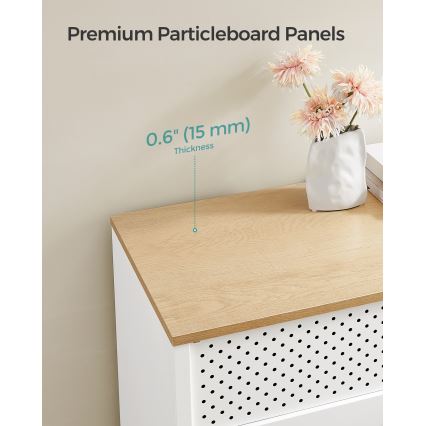 Ladekast FIRA 80x40 cm wit/eiken