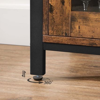 Ladekast FIRA bruin/zwart