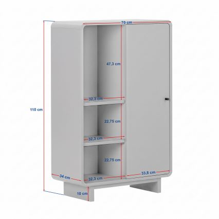 Ladekast KABIN 70x110x34 cm eiken