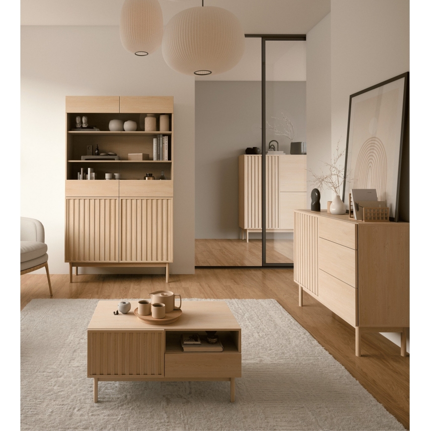 Ladekast KIOTO 106x84x37 cm eiken Cremona