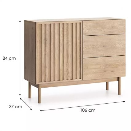 Ladekast KIOTO 106x84x37 cm eiken Cremona