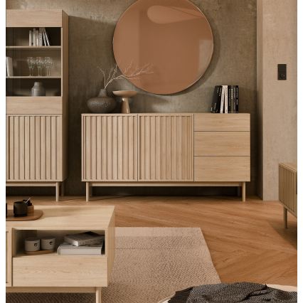 Ladekast KIOTO 159x84x37 cm Cremona-eik