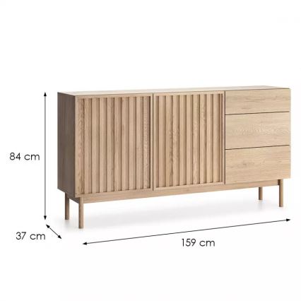 Ladekast KIOTO 159x84x37 cm Cremona-eik