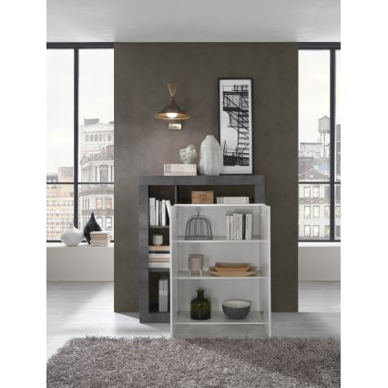 Ladekast LENOR wit/antraciet