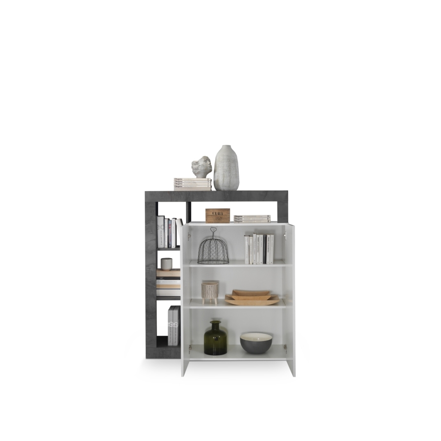 Ladekast LENOR wit/antraciet