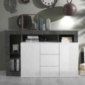 Ladekast LENOR wit/antraciet