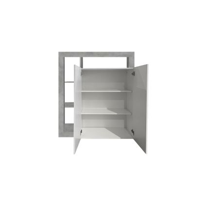 Ladekast LENOR wit/betongrijs