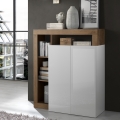 Ladekast LENOR wit/eiken