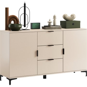 Ladekast LORA met lades en deuren, beige