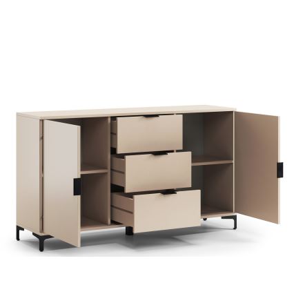 Ladekast LORA met lades en deuren, beige